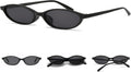 Oval Sunglasses for Women Retro Cat Eye 90S Y2K Trendy Thin Sunglasses Womens UV Protection